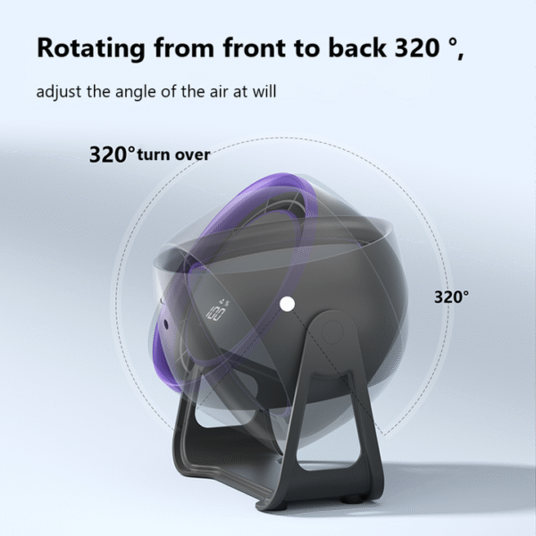 USB Mini Hand Fan with LED Display